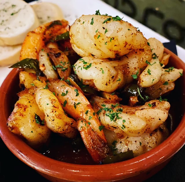 Gambas al ajillo.