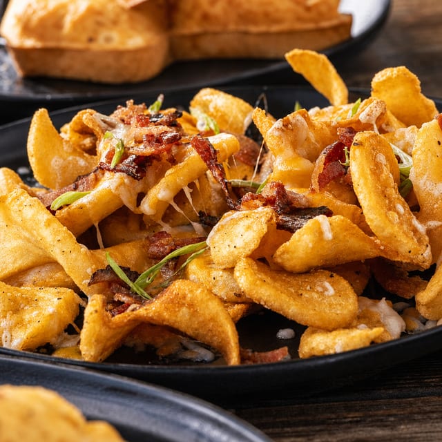 Salchipapas.