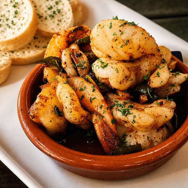 Gambas al ajillo.